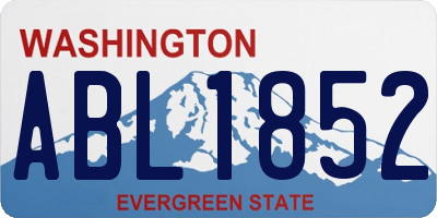 WA license plate ABL1852