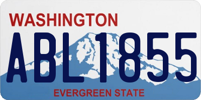 WA license plate ABL1855