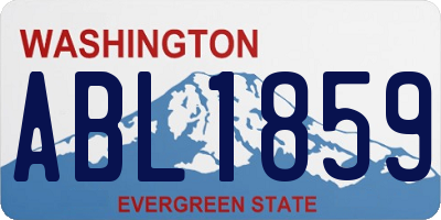 WA license plate ABL1859