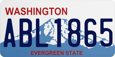 WA license plate ABL1865