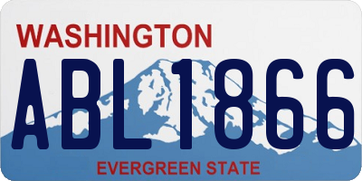 WA license plate ABL1866