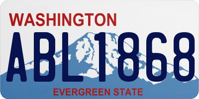 WA license plate ABL1868