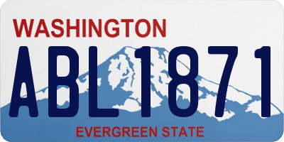 WA license plate ABL1871