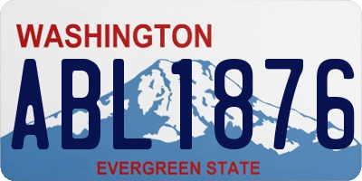 WA license plate ABL1876