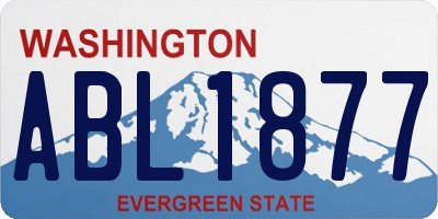 WA license plate ABL1877