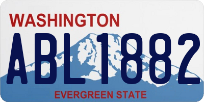WA license plate ABL1882