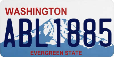WA license plate ABL1885