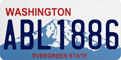 WA license plate ABL1886