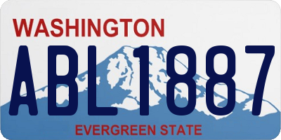 WA license plate ABL1887