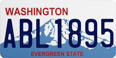 WA license plate ABL1895
