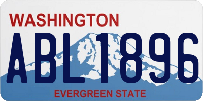 WA license plate ABL1896