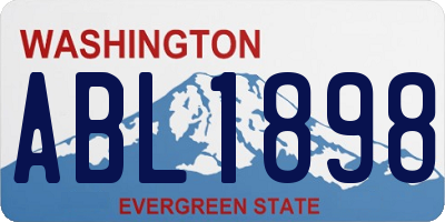 WA license plate ABL1898
