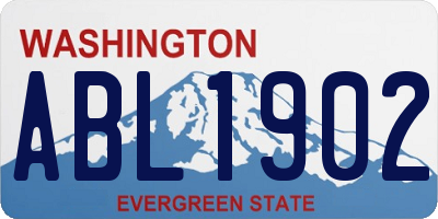 WA license plate ABL1902