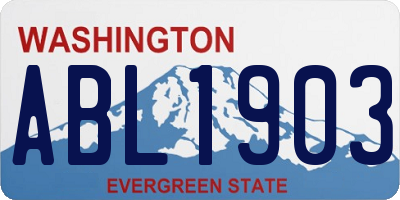 WA license plate ABL1903