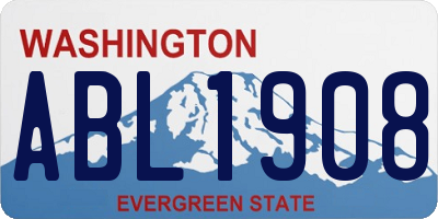 WA license plate ABL1908