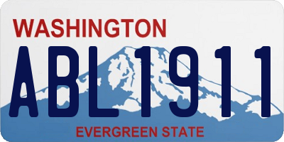 WA license plate ABL1911