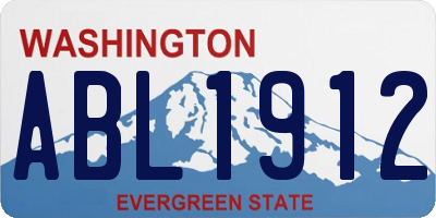 WA license plate ABL1912
