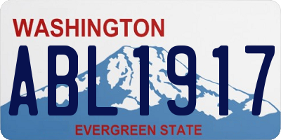WA license plate ABL1917