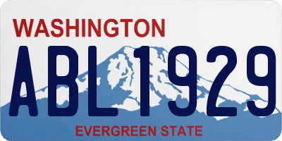 WA license plate ABL1929