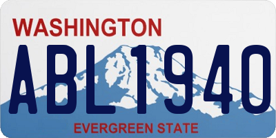 WA license plate ABL1940
