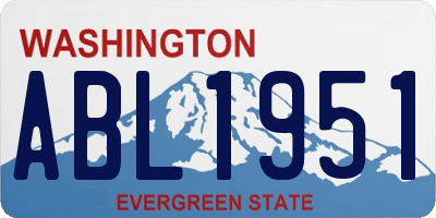 WA license plate ABL1951