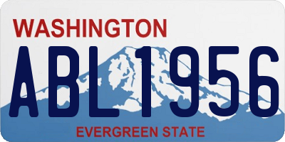WA license plate ABL1956