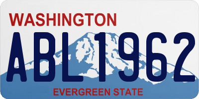 WA license plate ABL1962