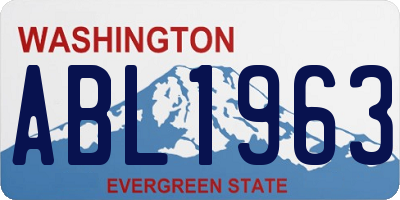 WA license plate ABL1963