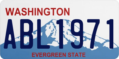 WA license plate ABL1971