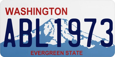 WA license plate ABL1973