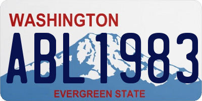 WA license plate ABL1983