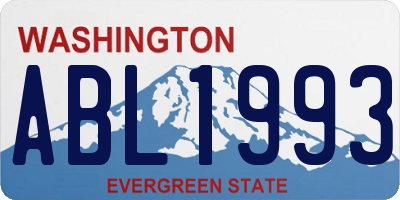 WA license plate ABL1993