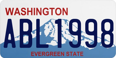 WA license plate ABL1998
