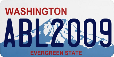 WA license plate ABL2009