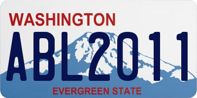 WA license plate ABL2011