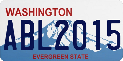 WA license plate ABL2015