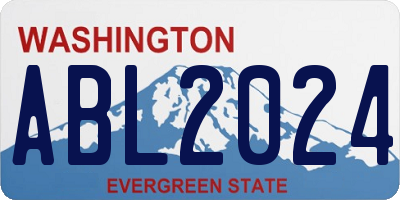WA license plate ABL2024
