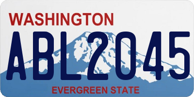 WA license plate ABL2045