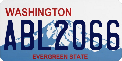 WA license plate ABL2066