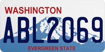 WA license plate ABL2069