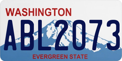 WA license plate ABL2073