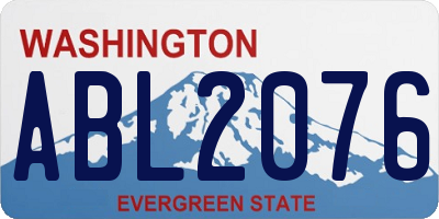 WA license plate ABL2076