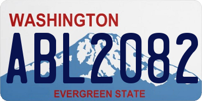 WA license plate ABL2082