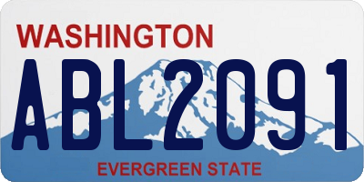 WA license plate ABL2091