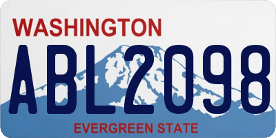 WA license plate ABL2098