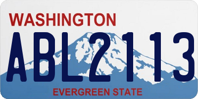 WA license plate ABL2113