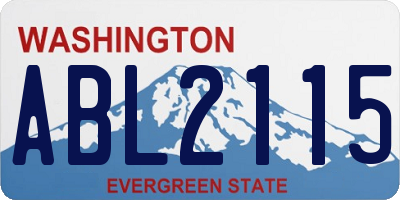 WA license plate ABL2115
