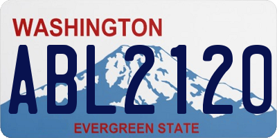 WA license plate ABL2120