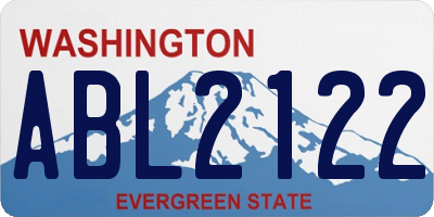WA license plate ABL2122