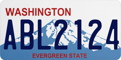 WA license plate ABL2124